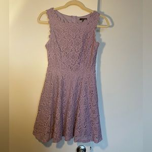 City Studio Floral Lace Lavender Dress, Size 5